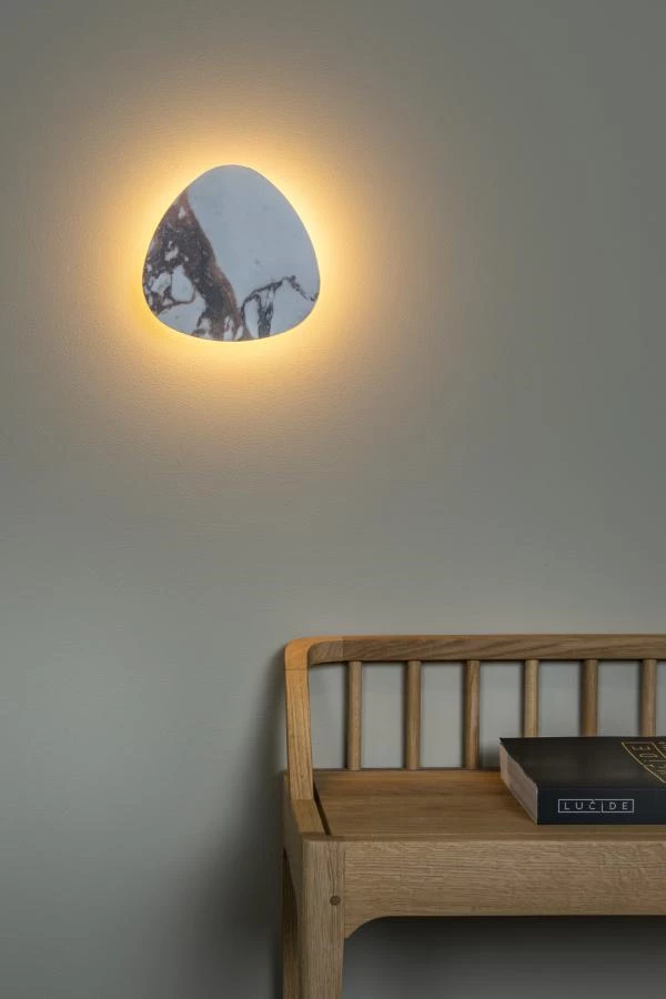 Lucide Premium KAMIEN - Lámpara de pared - LED - 1x6W 2700K - Blanco - ambiente 1